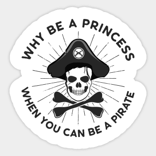 Princess vs Pirate Sticker